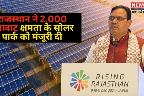 Solar Power in Rajasthan: राजस्थान ने 2,000 मेगावाट क्षमता के सोलर पार्क को मंजूरी दी: ऊर्जा क्षेत्र में नए आयाम स्थापित करेगा