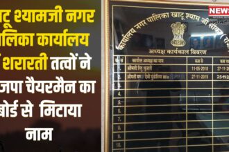 Khatu Shyamji Nagar Pali Office of Rajasthan: शरारती तत्वों ने भाजपा चैयरमैन का नाम मिटाया: दलित महिला विरोधी चेहरा आया सामने