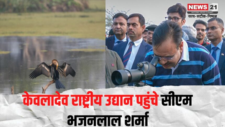 CM Bhajanlal Sharma reached Keoladeo National Park: केवलादेव राष्ट्रीय उद्यान पहुंचे सीएम भजनलाल शर्मा: पर्यटकों से जाना अनुभव, सुविधाएं बढ़ाने के दिए निर्देश