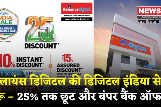 Reliance Digital: रिलायंस डिजिटल की ‘डिजिटल इंडिया सेल’ शुरू: इलेक्ट्रॉनिक्स पर 25% तक बचत, बैंक ऑफर्स और फ्री EMI का फायदा