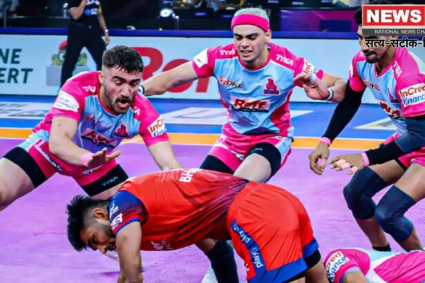 PKL 12: जयपुर पिंक पैंथर्स ने प्रो कबड्डी लीग सीजन 12 में यूपी योद्धाज को 41-29 से हराकर पहली घरेलू जीत हासिल की