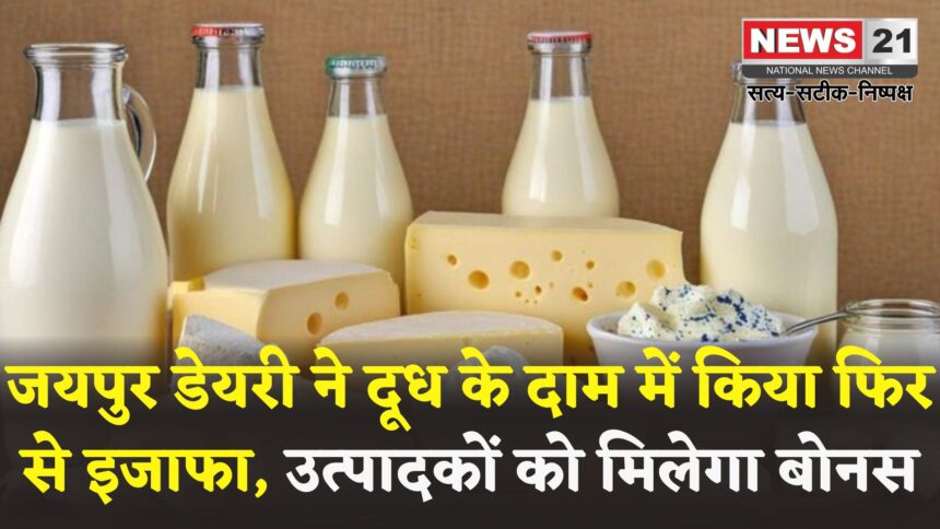 Jaipur Dairy Hikes Milk Procurement Price: जयपुर डेयरी ने फिर बढ़ाया दूध का खरीद मूल्य: 2.20 लाख दुग्ध उत्पादकों को होगा सीधा लाभ