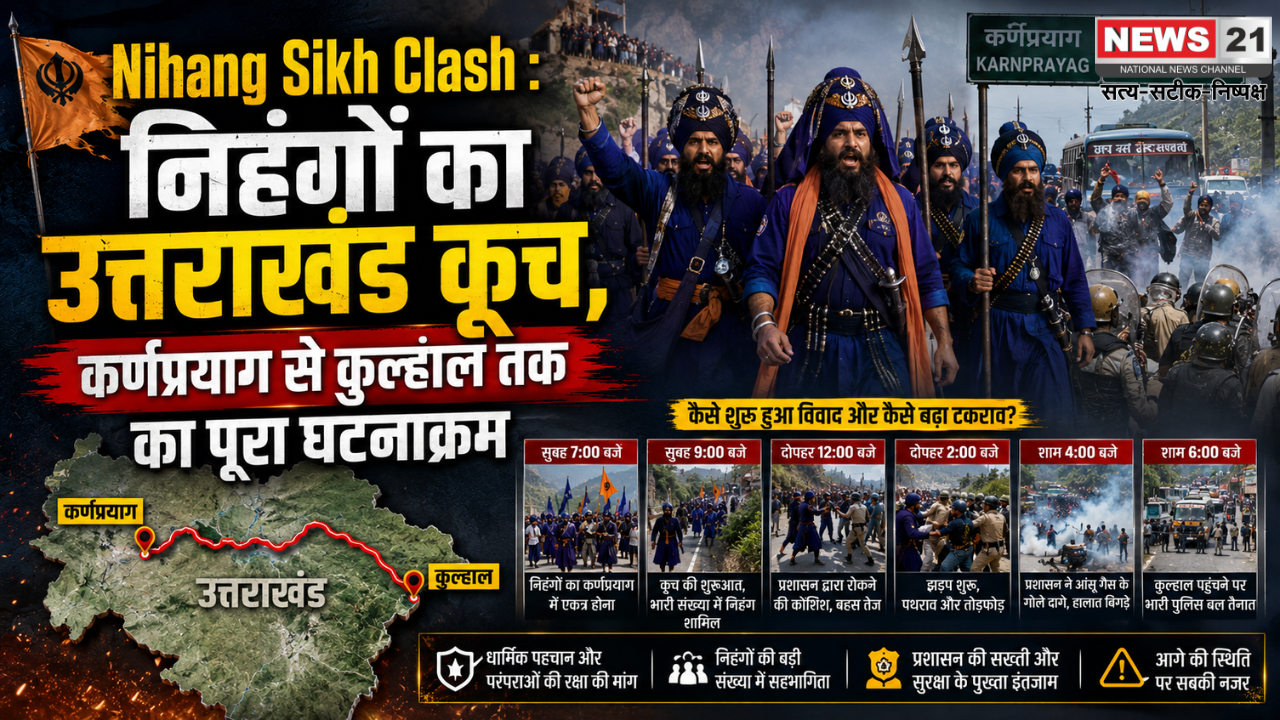Nihang Sikh Clash : निहंगों का उत्तराखंड कूच,कर्णप्रयाग से कुल्हाल तक का पूरा घटनाक्रम