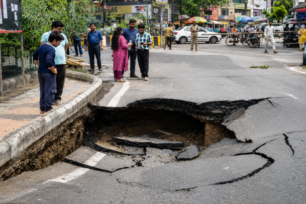 Bareilly Smart City Road Collapse