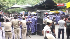 जंतर मंतर पर पुलिस बलों की भारी तैनाती की गई है