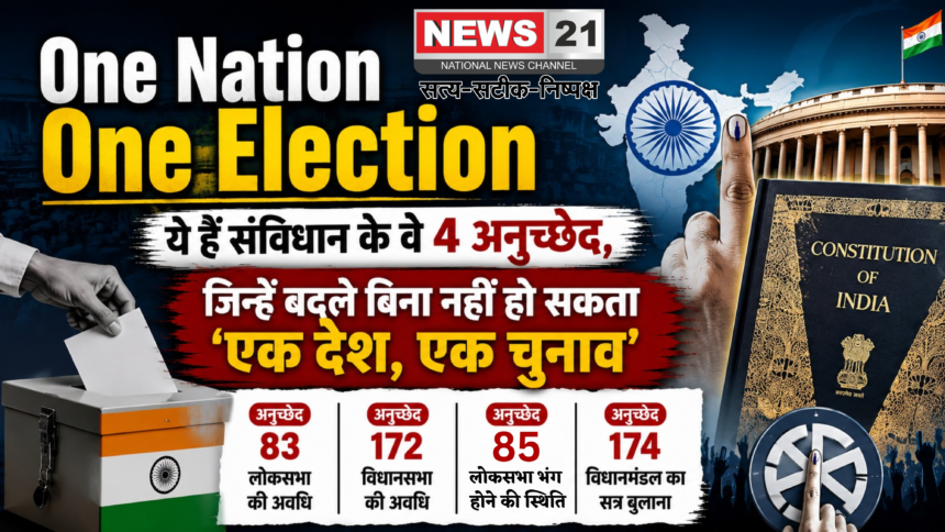 One Nation One Election: ये हैं संविधान के वे 4 अनुच्छेद, जिन्हें बदले बिना नहीं हो सकता 'एक देश, एक चुनाव'