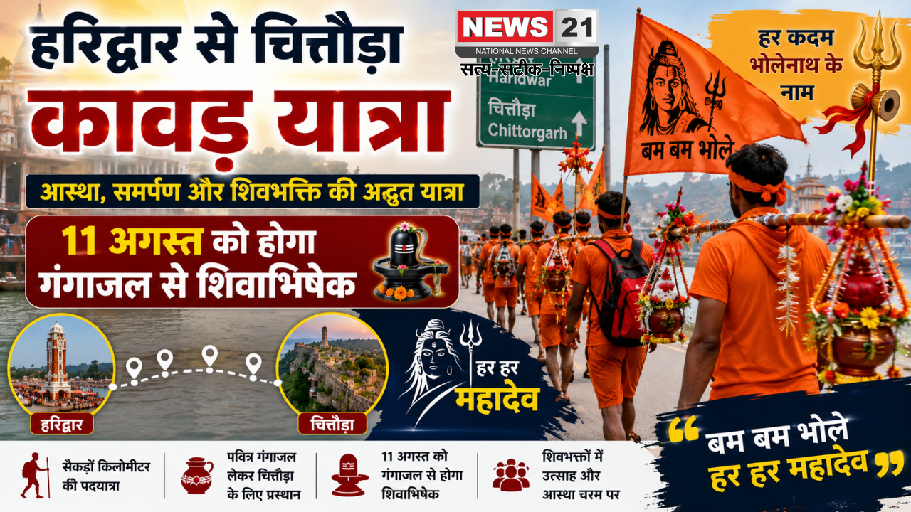 हरिद्वार से चित्तौड़ा कांवड़ यात्रा