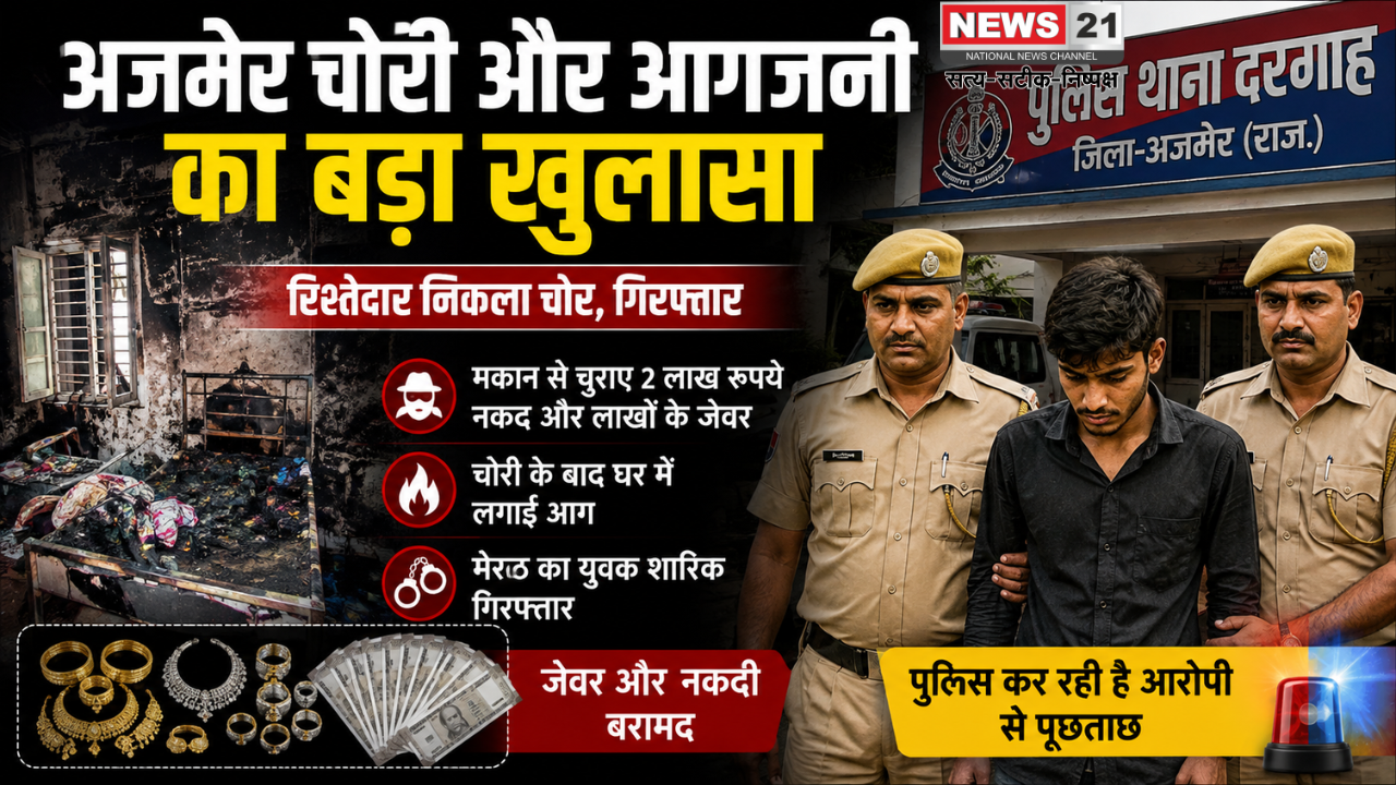अजमेर चोरी और आगजनी