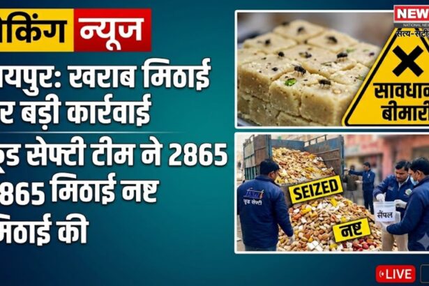 जयपुर में खराब मिठाई