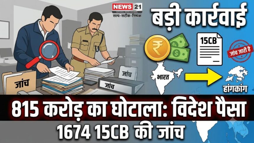 815 करोड़ विदेश भेजने का मामला