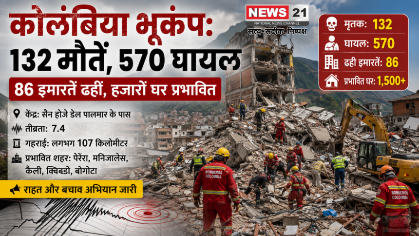 कोलंबिया भूकंप