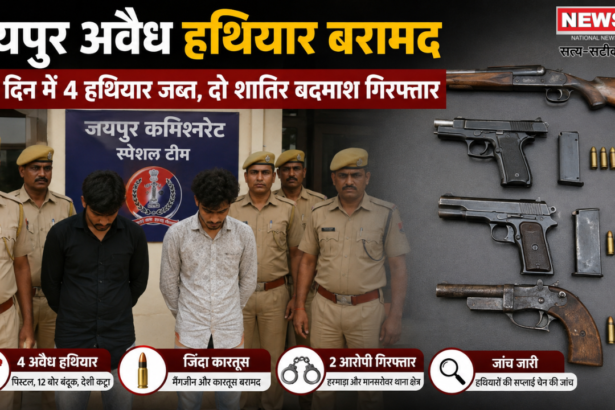 जयपुर अवैध हथियार बरामद